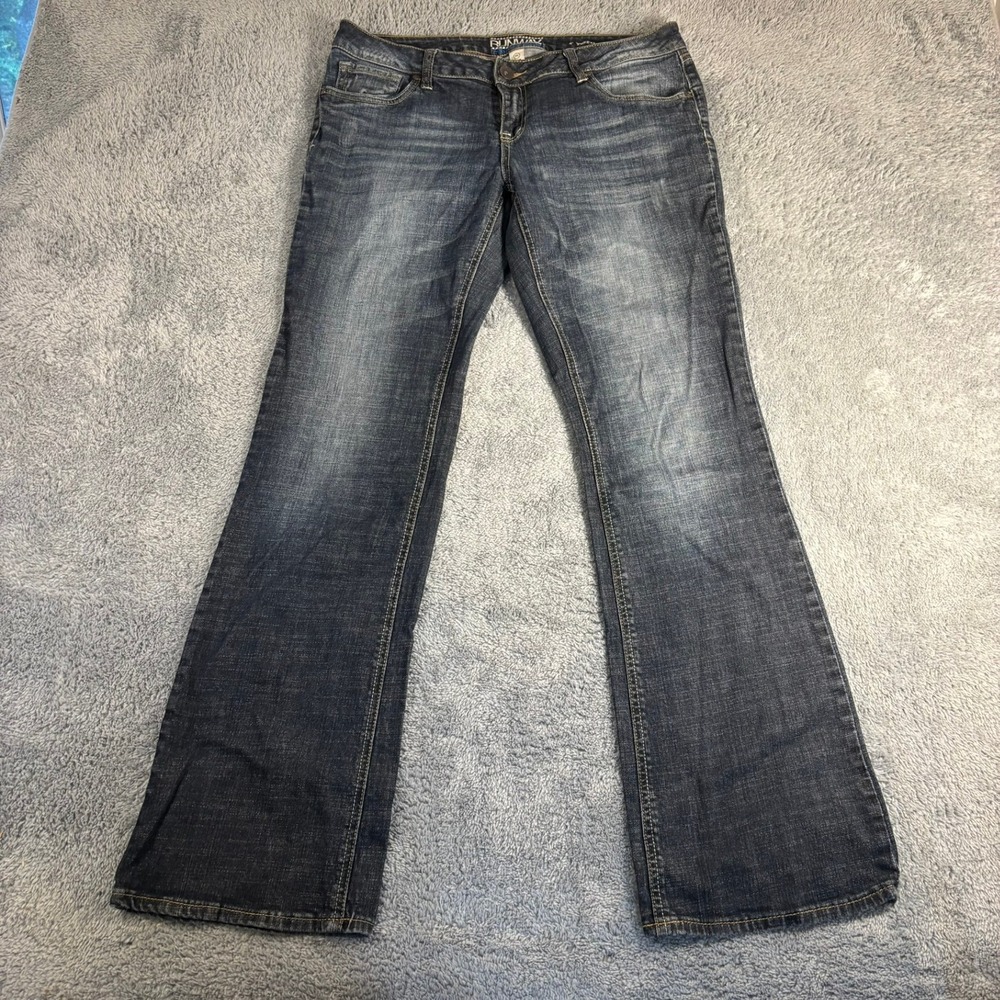 Charlotte Russe Refuge Runway Everyday Boot Jeans Dark Wash 12L BD-1381CR34